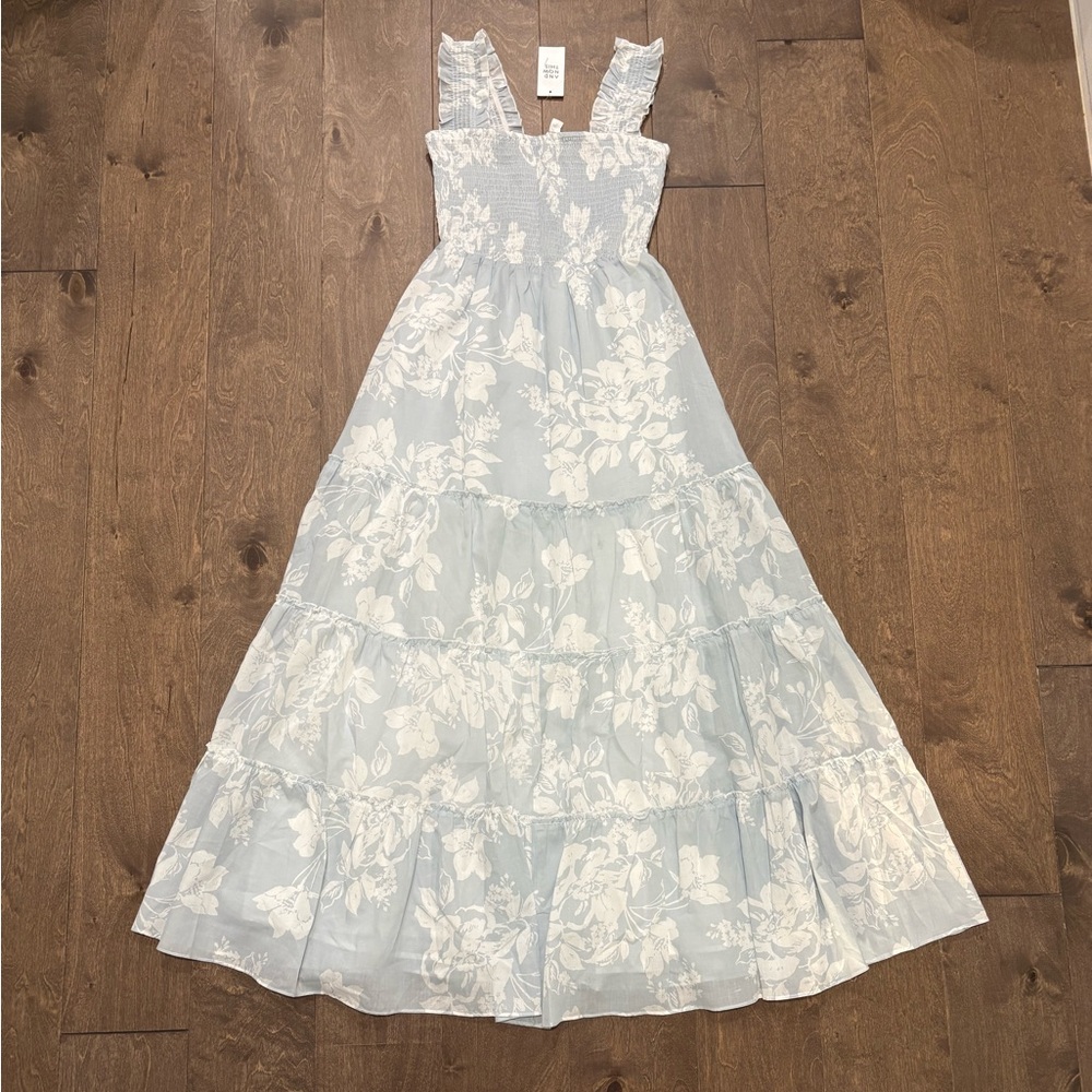 NWT - And Now This Women's Smocked Ruffle Tiered Maxi Dress - Size Small